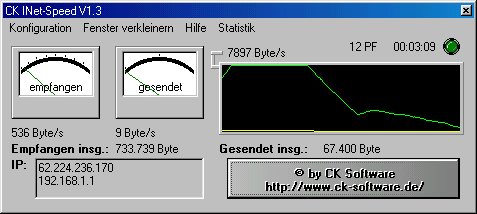 Screenshot für CK INetSpeed